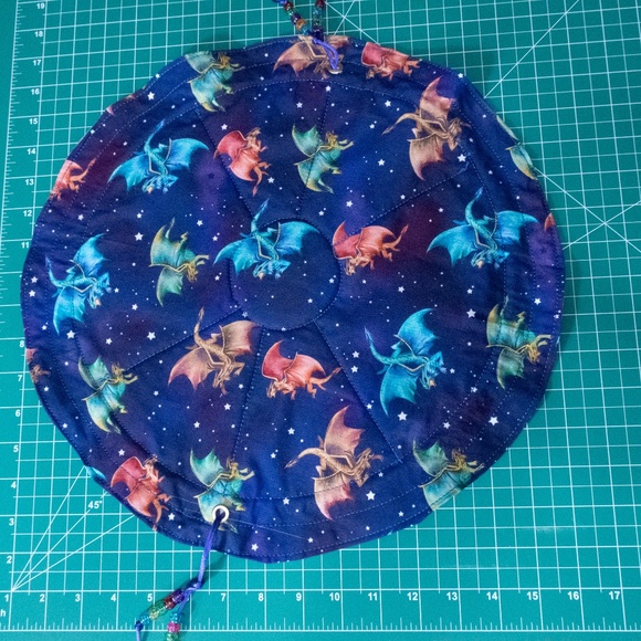 Dragon DND Bag Or Jewelry Bag Dice And Throw Bag Handmade Drawstring Fabric Bag - Picture 8 of 11